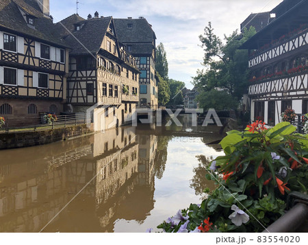 Traditional colorful houses in La Petite France, Strasbourg,France - stock photo 83554020