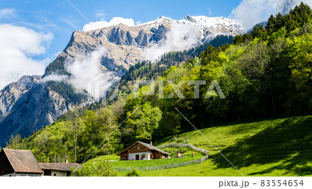 Heididorf, the village of Heidi in Swiss Alps, Switzerland 83554654
