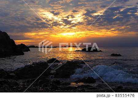 森戸海岸の夕景 森戸海岸の夕景 83555476