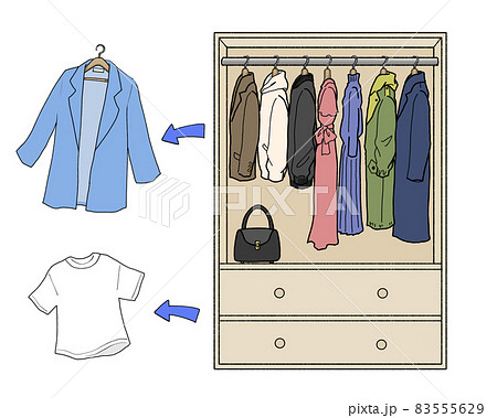 クローゼット_ワードローブと洋服整理 83555629