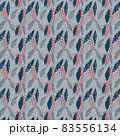 Seamless repeating pattern with abstract leaf shapes in Gray, dark blue 83556134