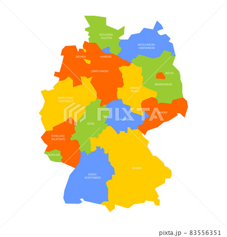 Germany - map of states and city states Germany - map of states and city states 83556351