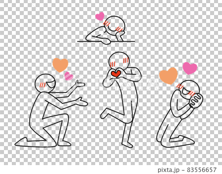 Stickman expressing love 83556657