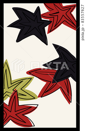 花札のイラスト バラ単枚 10月紅葉のカス 日本のカードゲーム ベクターデータのイラスト素材