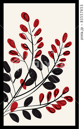 花札のイラスト バラ単枚 7月萩のカス 日本のカードゲーム ベクターデータのイラスト素材