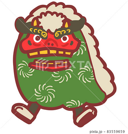 獅子舞のベクターイラストカット	 83559659