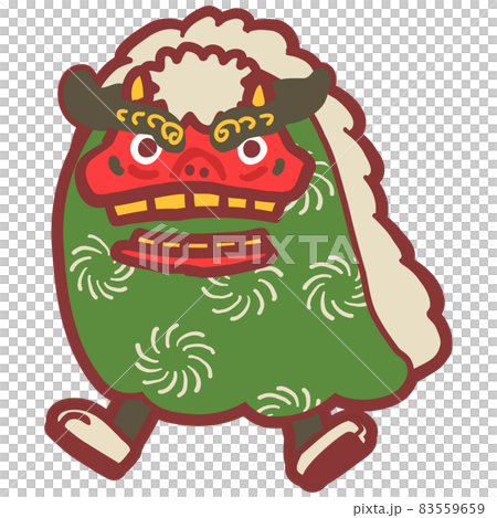 獅子舞のベクターイラストカット	 83559659