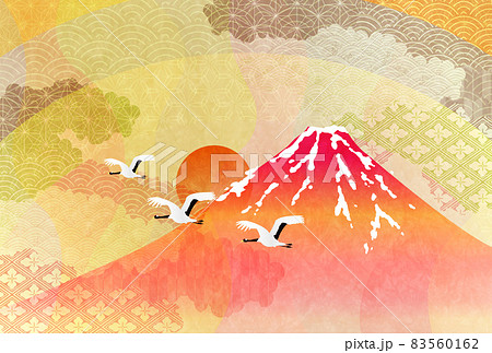 富士山 年賀状 和柄 背景 富士山 年賀状 和柄 背景 83560162