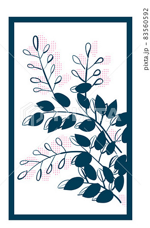 花札のイラスト バラ単枚ダブルトーン 白黒|7月萩のカス|日本のカードゲーム 花札のイラスト バラ単枚ダブルトーン 白黒|7月萩のカス|日本のカードゲーム 83560592