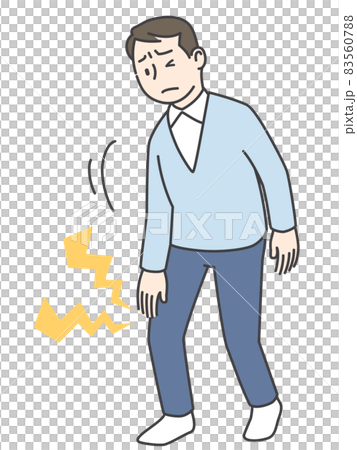 膝が痛くて辛そうな男性 83560788