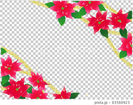 Poinsettia and mall frame (horizontal, licked) 83560923