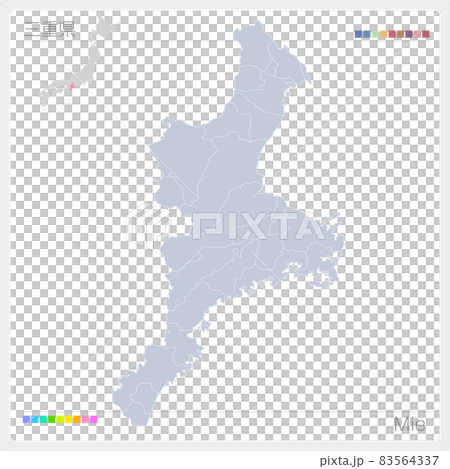 三重県の地図・Mie 83564337