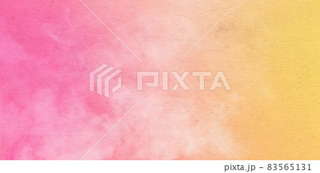 横長のカラフルで淡くさわやかな水彩風壁紙のイラスト素材