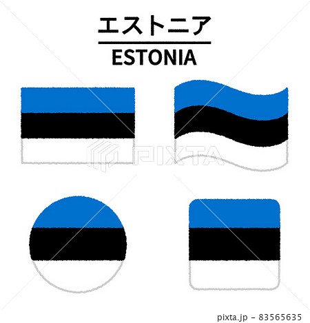 エストニアの国旗のイラスト 83565635
