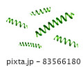 スピルリナを顕微鏡でみたイメージ　白背景 83566180