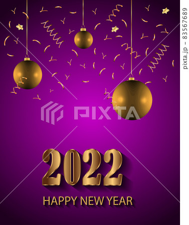 2022 Happy New Year background for your seasonal invitations, festive posters, greetings cards. 2022 Happy New Year background for your seasonal invitations, festive posters, greetings cards. 83567689