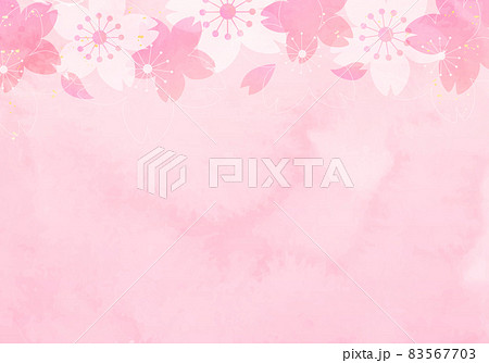 水彩の春の桜の和風なベクターイラスト背景 水彩の春の桜の和風なベクターイラスト背景 83567703