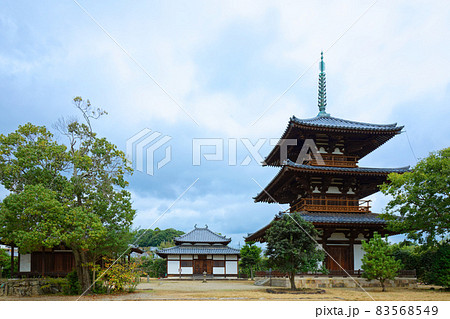 法起寺 三重塔と講堂 法起寺 三重塔と講堂 83568549