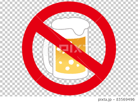 Illustration of no drinking 83569496