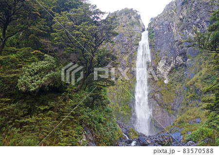 ニュージーランド　デビルズ・パンチボウル滝 83570588