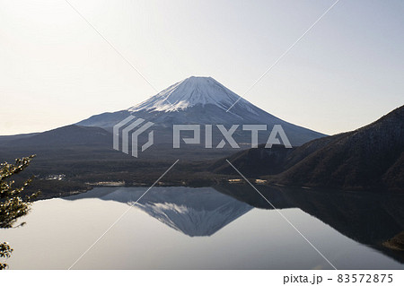 千円札の逆さ富士　快晴の中ノ倉峠展望地での撮影 83572875