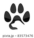 Dog Icon. Animal Paw Print Isolated on White 83573476