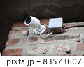IP CCTV camera mounted on the wall 83573607