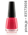 Bottle red nail polishes isolated 83573608