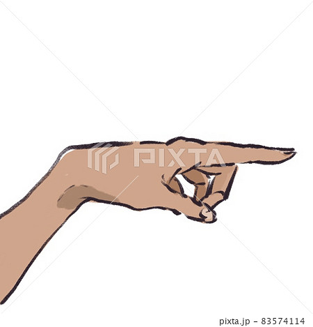 指を差す手、指、ハンド、(カラー) 指を差す手、指、ハンド、(カラー) 83574114
