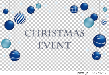 Blue Christmas decoration frame 83574737