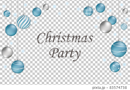 Light blue Christmas ball template 83574738