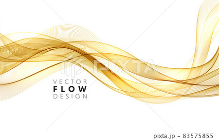 Vector abstract colorful flowing wave lines isolated on white background. Design element for wedding invitation, greeting card 83575855