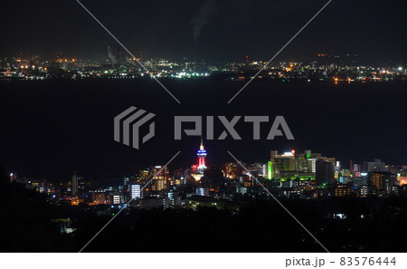 大分県 別府湾の夜景 大分県 別府湾の夜景 83576444