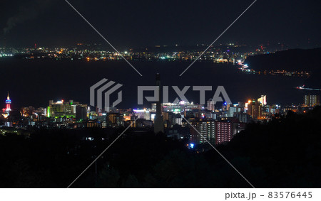 大分県　別府湾の夜景 83576445