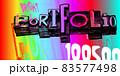 Portfolio creative word. Banner Vector Illustration 83577498