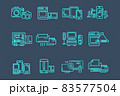 Household appliance icons set. Home and kitchen electronics 83577504