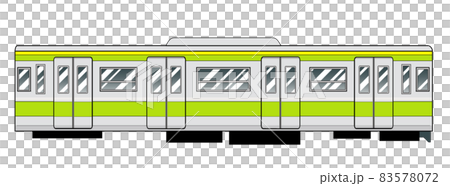 通勤電車の車両のイラスト【山手線・列車・JR・ライトグリーン】 83578072