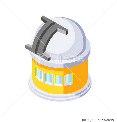 Telescope Building Isometric Composition Telescope Building Isometric Composition 83580849