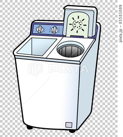 二層式洗濯機 懐かしい昭和の家電 汚れ 白物家電 家事 そうじ のイラスト素材 5810
