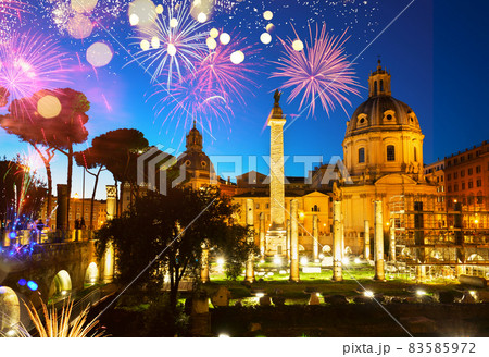 Forum - Roman ruins in Rome, Italy Forum - Roman ruins in Rome, Italy 83585972