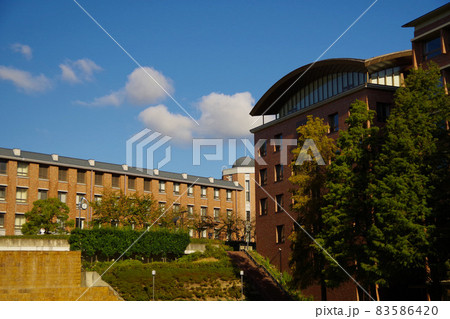 キャンパス　学生生活　大学　芝生広場　校舎　学びの場 83586420
