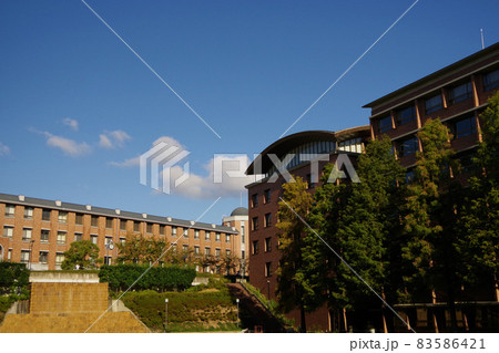 キャンパス　学生生活　大学　芝生広場　校舎　学びの場 83586421