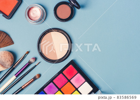 A set of different cosmetics for make-up. A set of different cosmetics for make-up. 83586569