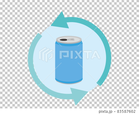 缶のリサイクルマーク アルミ缶 ベクターイラストのイラスト素材