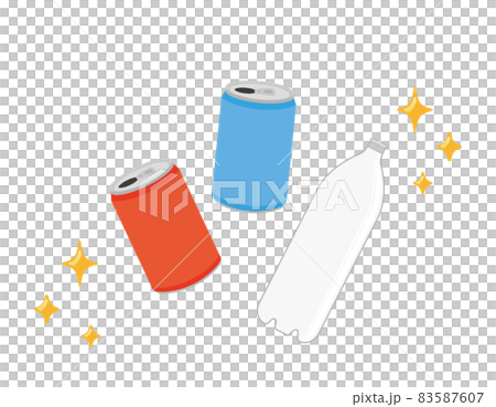 缶とペットボトル リサイクル ベクターイラスト 缶とペットボトル リサイクル ベクターイラスト 83587607