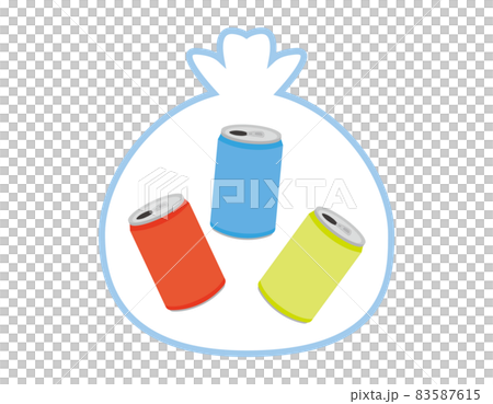 Recycling vector illustration of cans in garbage bags 83587615