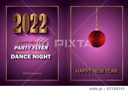 2022 Happy New Year background for your seasonal invitations, festive posters, greetings cards. 83588343