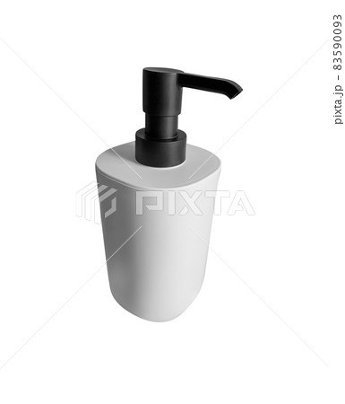 Cosmetic dispenser bottle. Pump bottle isolated on white background Cosmetic dispenser bottle. Pump bottle isolated on white background 83590093