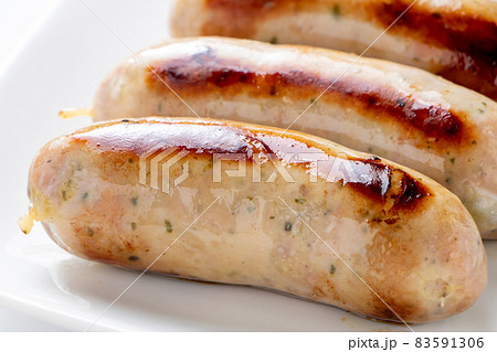 焼いたフランクフルトソーセージ。 焼いたフランクフルトソーセージ。 83591306