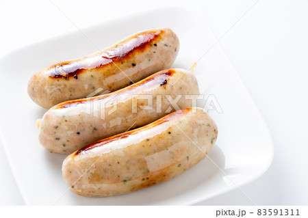 焼いたフランクフルトソーセージ。 焼いたフランクフルトソーセージ。 83591311